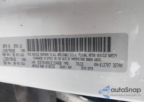 2018 Ram Promaster 1500 Low Roof 136 Wb from USA, damaged, VIN 3C6TRVAG0JE124068